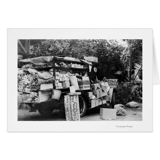 Hawaii - View of a Native Vegetable Wagon (Front Horizontal)