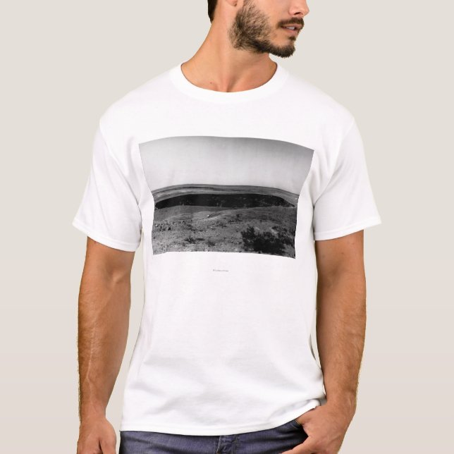 Hawaii - View of Halemauman Pit in HA T-Shirt (Front)