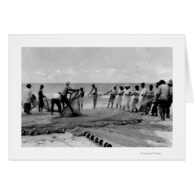 Hawaii - View of Hukilau Nets on Shore (Front Horizontal)