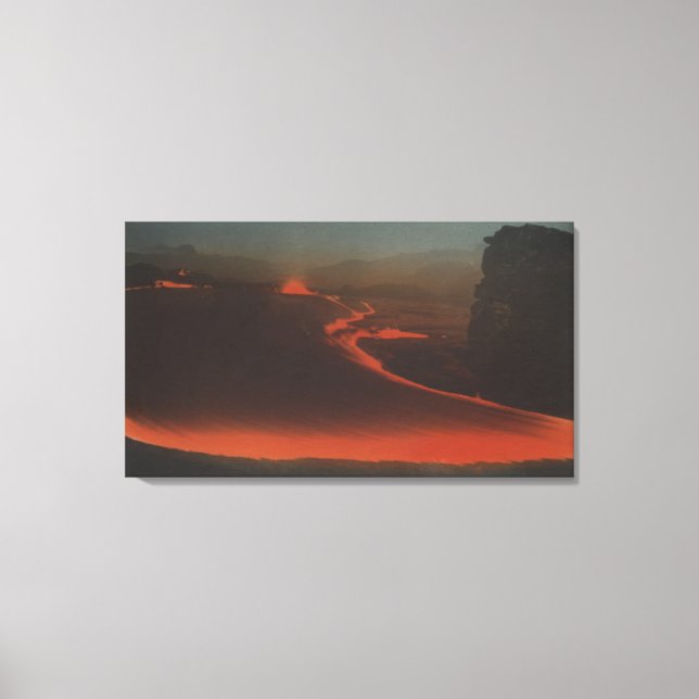 Hawaii - View of Lava Trails from Active Canvas Print (Front)