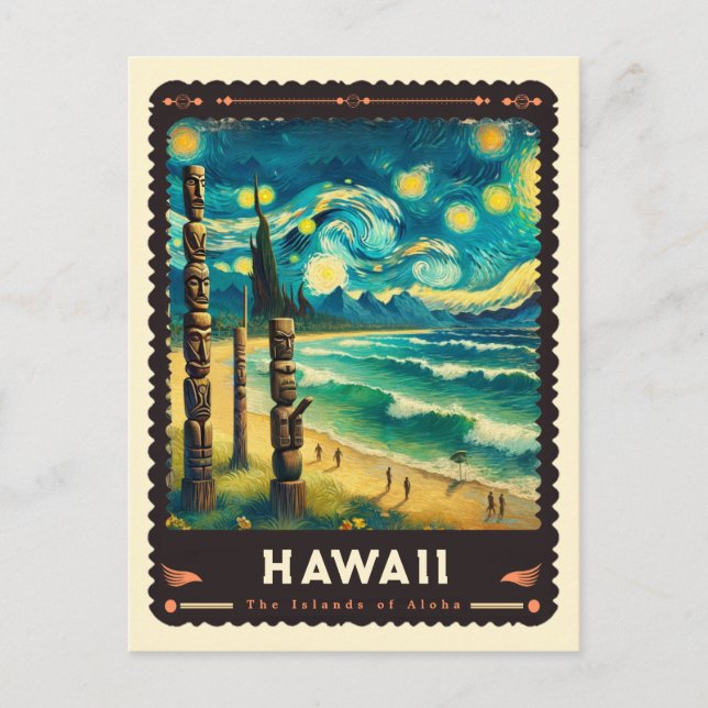 Hawaii | Vincent Van Gogh Inspired Postcard (Front)