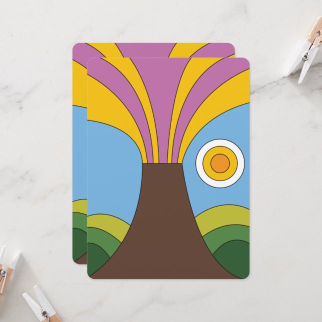 Hawaii Vintage 1960s style travel poster (Front/Back In Situ)