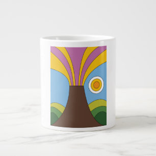 Hawaii Vintage 1960s style travel poster Large Coffee Mug