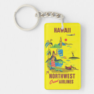 Hawaii vintage key ring
