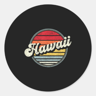 Hawaii Vintage Sports Design Hawaiian Islands Hi T Classic Round Sticker