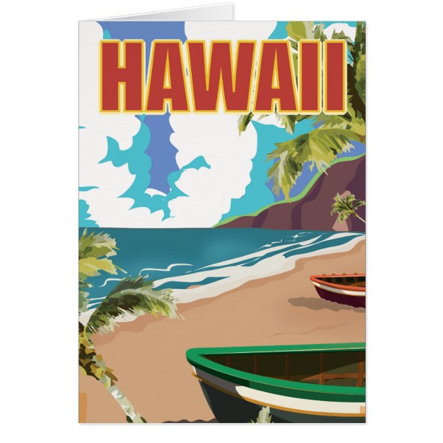 Hawaii vintage travel poster (Front)