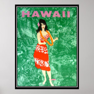 Hawaii Vintage travel poster