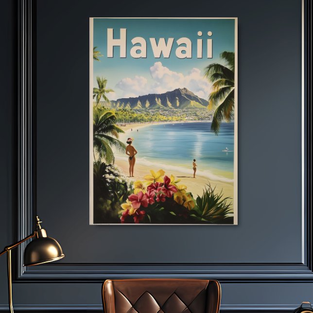 Hawaii Vintage Travel Poster (Creator Uploaded)