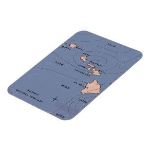 Hawaii Vintage weather forecast Magnet
