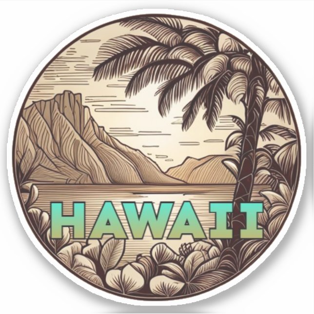 Hawaii Vinyl Sticker (Front)