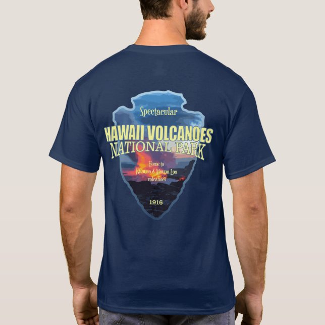 Hawaii Volcanoes (arrowhead) T-Shirt (Back)