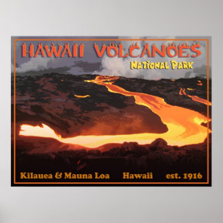 Hawaii Volcanoes Nationa Park Poster