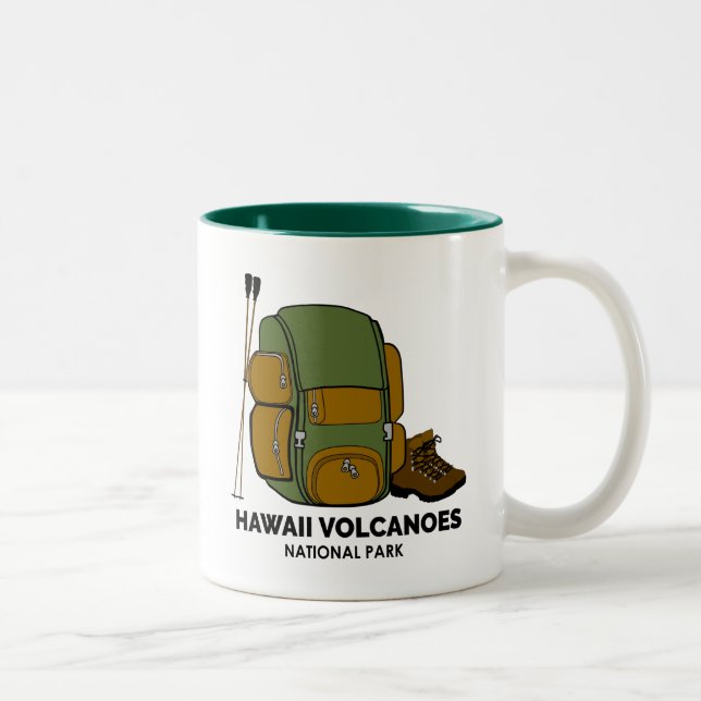 Hawaii Volcanoes National Park Backpack Two-Tone Coffee Mug (Right)