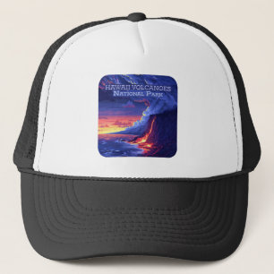 Hawaii Volcanoes National Park Big Island Retro Trucker Hat