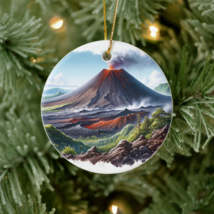 Hawaii Volcanoes National Park Ceramic Tree Decoration