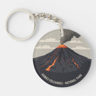 Hawaii Volcanoes National Park Eruption Key Ring