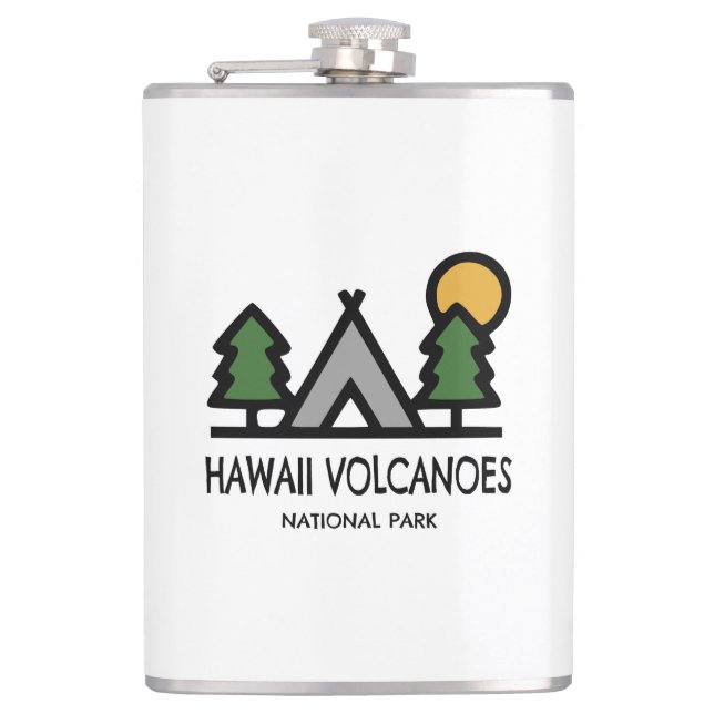 Hawaii Volcanoes National Park Hip Flask (Front)
