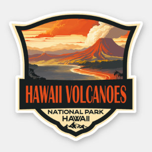 Hawaii Volcanoes National Park Illustration Travel