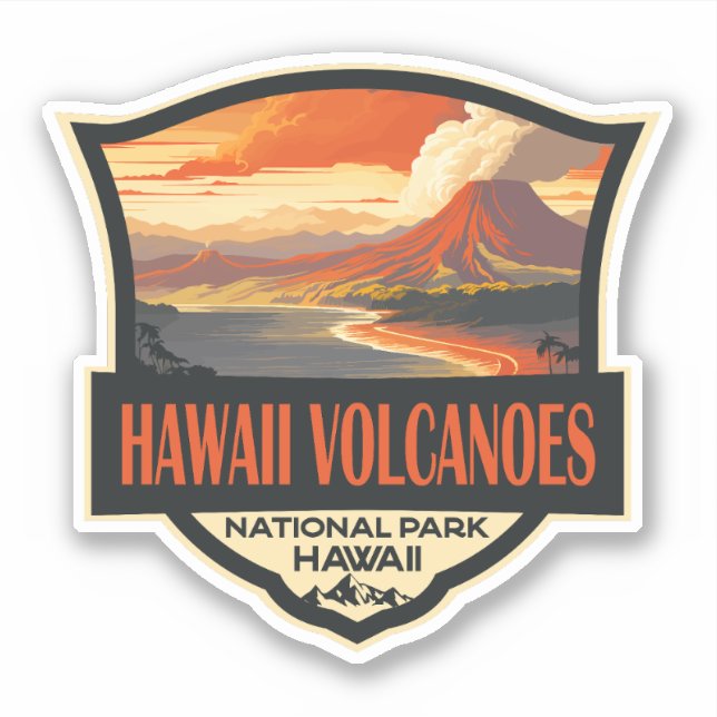 Hawaii Volcanoes National Park Illustration Travel (Front)