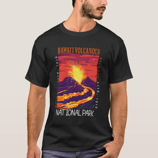 Hawaii Volcanoes National Park Kilauea Volcano T-Shirt (Front)