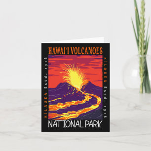 Hawaii Volcanoes National Park Kilauea Volcano Vin Card