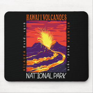 Hawaii Volcanoes National Park Kilauea Volcano Vin Mouse Mat