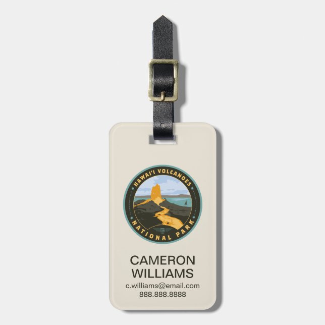 Hawaii Volcanoes National Park Luggage Tag (Front Vertical)