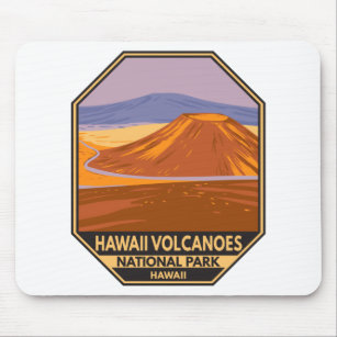 Hawaii Volcanoes National Park Mauna Kea Vintage  Mouse Mat