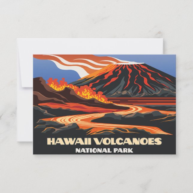 Hawaii Volcanoes National Park Mauna Loa Vintage (Front)