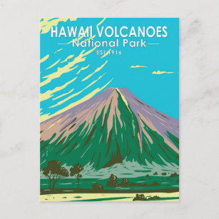 Hawaii Volcanoes National Park Mauna Loa Vintage Postcard