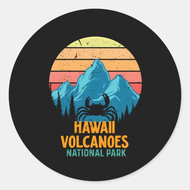 Hawaii Volcanoes National Park Mountain Classic Round Sticker (Front)