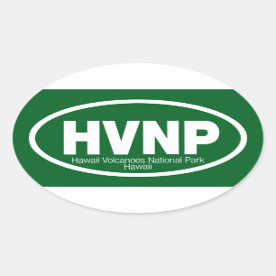 Hawaii Volcanoes National Park Oval Sticker