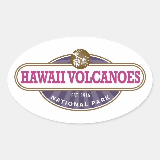 Hawaii Volcanoes National Park Oval Sticker (Front)