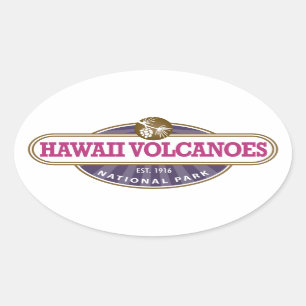 Hawaii Volcanoes National Park Oval Sticker