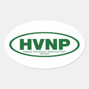 Hawaii Volcanoes National Park Oval Sticker