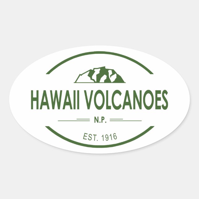 Hawaii Volcanoes National Park Oval Sticker (Front)
