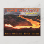 Hawaii Volcanoes National Park Postcard<br><div class="desc">Imagine Hawaii as it was when it became our 50th state with this original designs in the style of early travel posters for our national park system.</div>