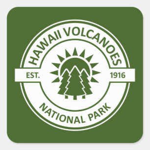 Hawaii Volcanoes National Park Square Sticker