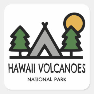 Hawaii Volcanoes National Park Square Sticker