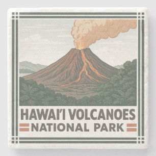Hawai'i Volcanoes National Park Stone Coaster
