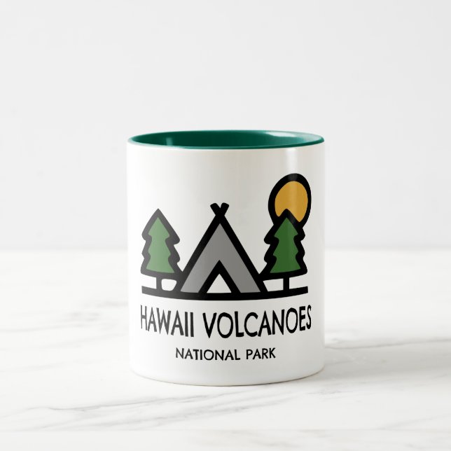 Hawaii Volcanoes National Park Two-Tone Coffee Mug (Center)