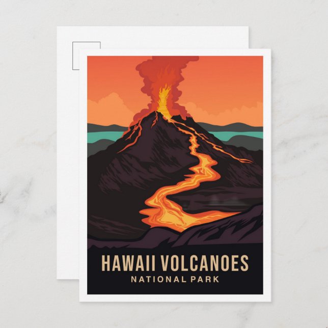 Hawaii Volcanoes National Park USA Travel Postcard (Front/Back)