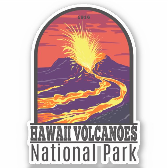 Hawaii Volcanoes National Park Vintage (Front)