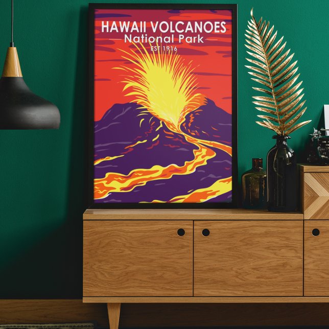Hawaii Volcanoes National Park Vintage Poster (Creator Uploaded)