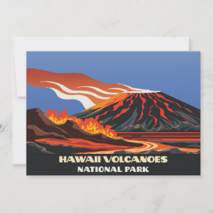 Hawaii Volcanoes National Park Wedding Table Sign Invitation