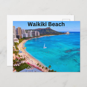 Hawaii Waikiki Beach Postcard