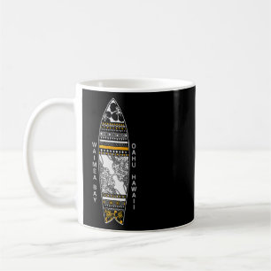 Hawaii Waimea Bay North Shore Oahu Surfing  Coffee Mug