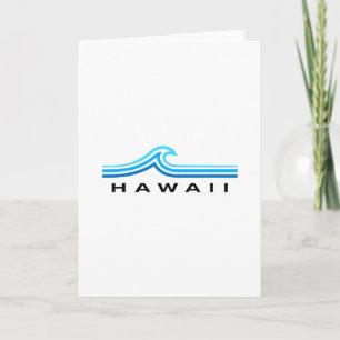 Hawaii Waves Vintage Mens Womens Boys Souvenir Haw Card