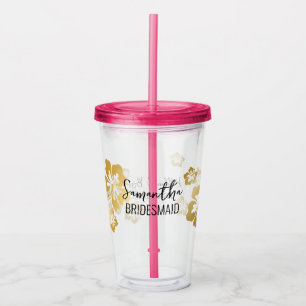 Hawaii Wedding Bridesmaid Personalised  Acrylic Tumbler
