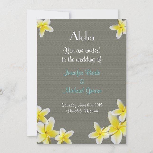 Hawaii Wedding Invitation (Front)